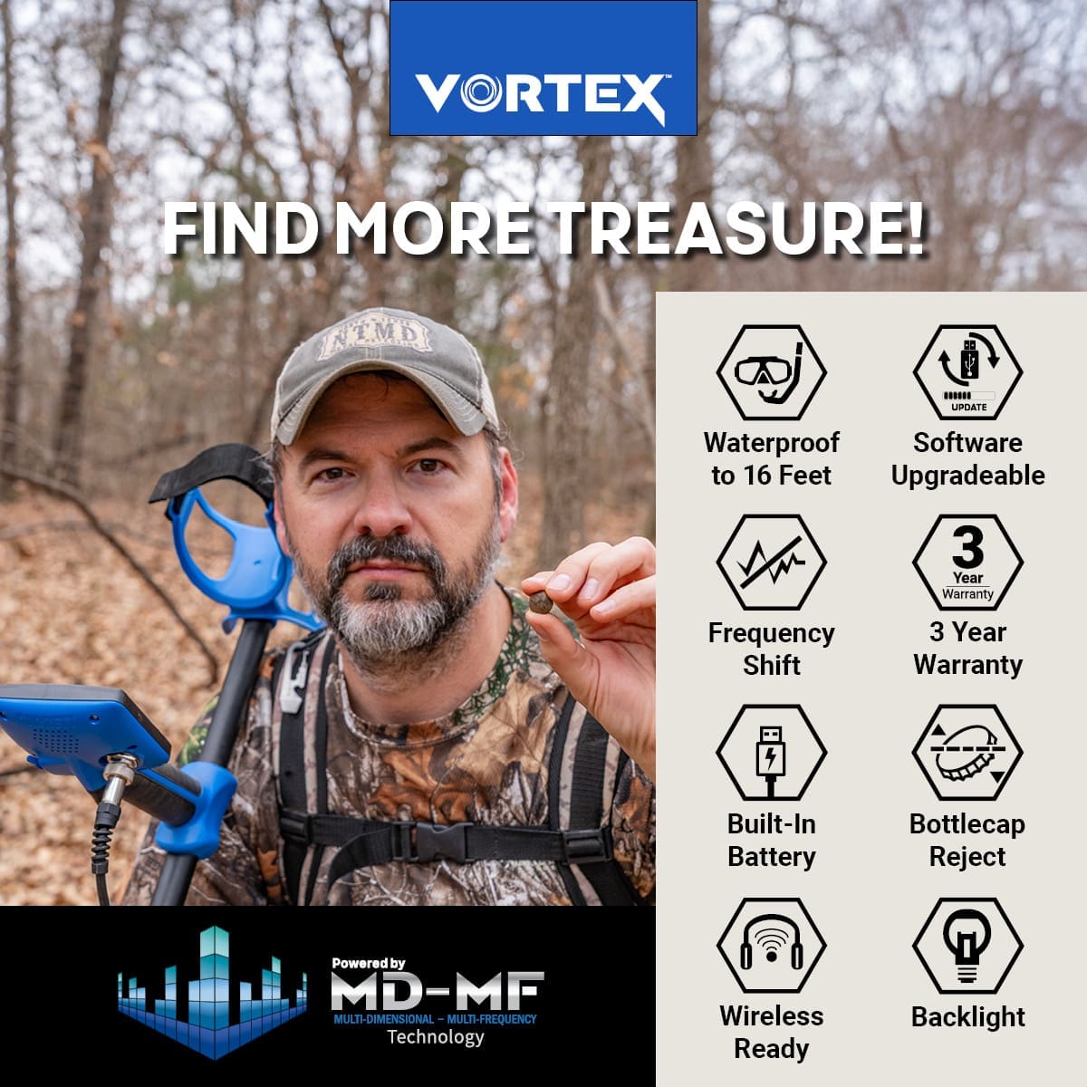 Giresun Garrett Vortex VX7 Dedektör - Vortex VX7, sahil, park ve tarla arasında geçiş yapan kullanıcı için dengeli güç noktasıdır.